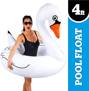 Big Mouth Pool Floats Giant White Swan - AMIT Retail