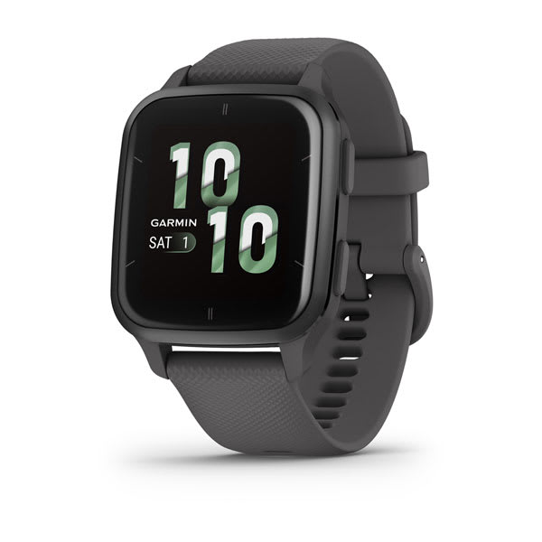 Garmin Venu Sq 2, Slate Aluminium Bezel With Shadow Grey Case And Silicone Band