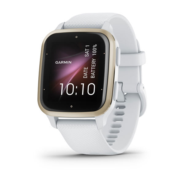 Garmin Venu Sq 2, Cream Gold Aluminium Bezel With White Case And Silicone Band